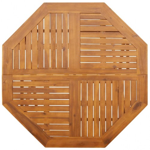 Foldbart havebord Ø110 × 75 cm i massivt akacietræ - rund terrassebord