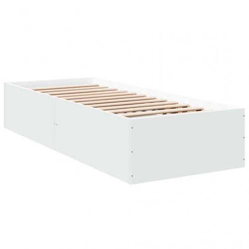 Sengeramme 75 x 190 cm i konstrueret træ - hvid