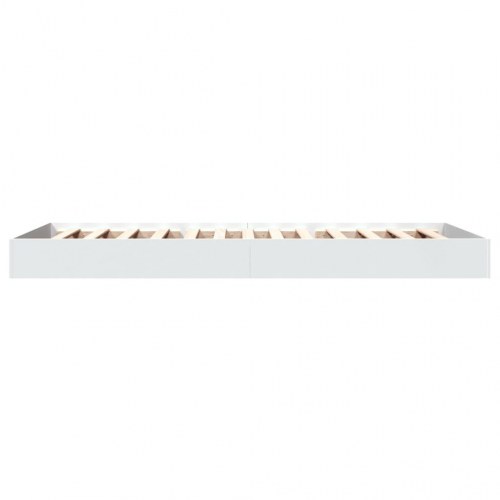 Sengeramme 90x200 cm konstrueret træ hvid