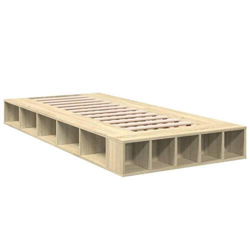 Sengeramme 100x200 cm konstrueret træ sonoma-eg