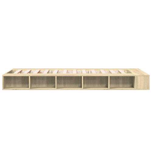 Sengeramme 100x200 cm konstrueret træ sonoma-eg