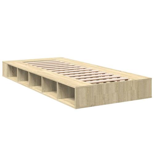 Sengeramme 100x200 cm konstrueret træ sonoma-eg
