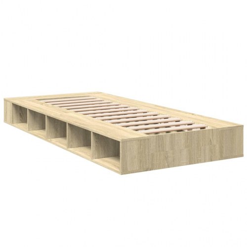 Sengeramme 90 x 200 cm med opbevaring - sonoma-eg