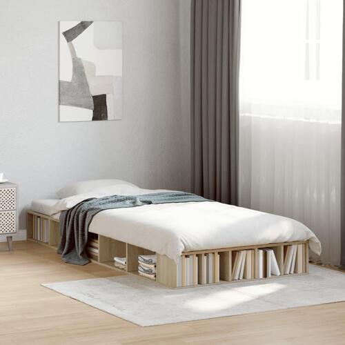 Sengeramme 75x190 cm konstrueret træ sonoma-eg