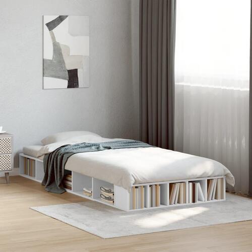 Sengeramme 75x190 cm konstrueret træ hvid