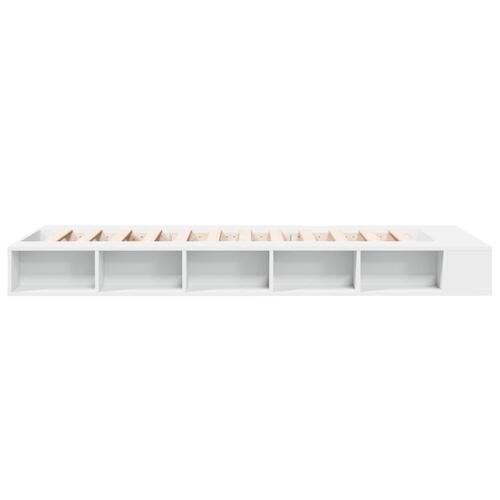 Sengeramme 75x190 cm konstrueret træ hvid