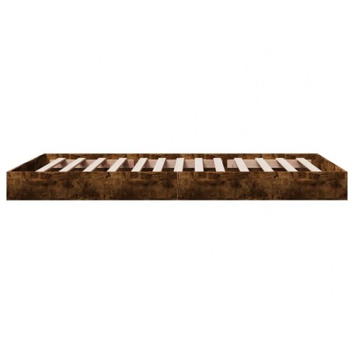Sengeramme 100x200 cm uden madras konstrueret træ røget eg