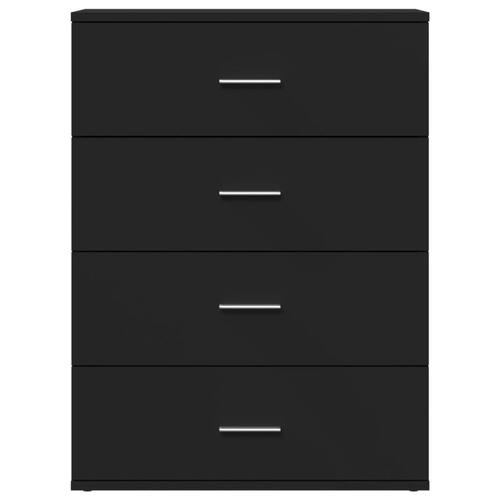 Kommoder 2 stk. 60x39x80 cm konstrueret træ sort