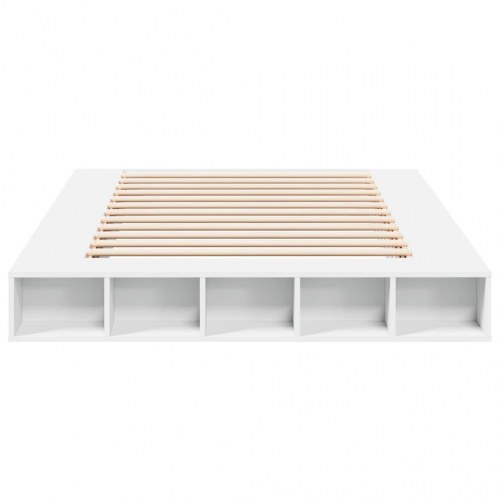 Sengestel med opbevaringsrum 150 x 200 cm - hvid