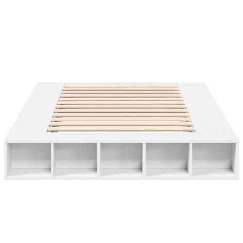 Sengestel 120 x 200 cm med opbevaring - hvid