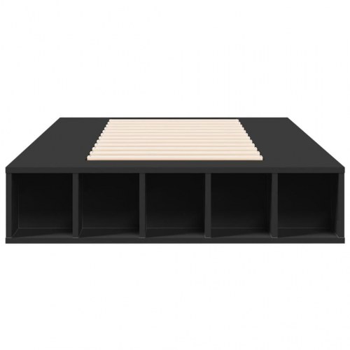 Sengeramme 100 x 200 cm med opbevaring - sort