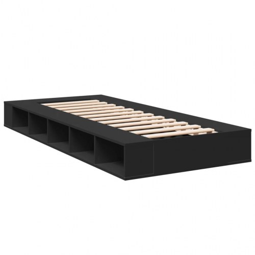 Sengeramme 100 x 200 cm med opbevaring - sort