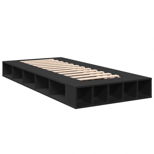 Sengeramme med opbevaring 75 x 190 cm - sort