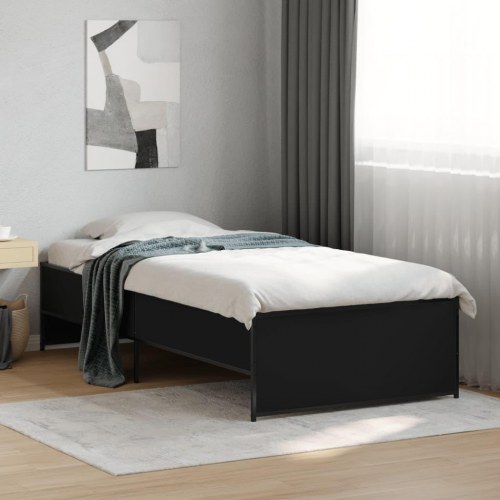 Sengeramme 90 x 190 cm med lameller - sort