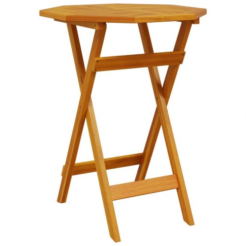 Foldbart havebord Ø60x75 cm massivt akacietræ