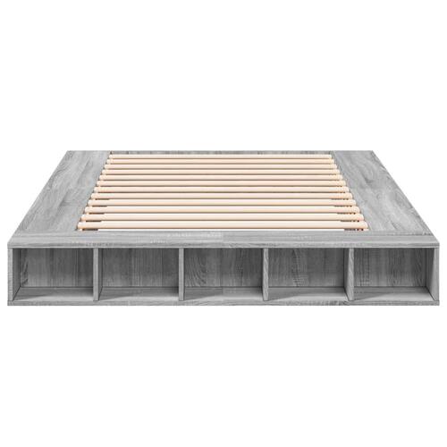 Sengestel 150x200 cm konstrueret træ grå sonoma-eg