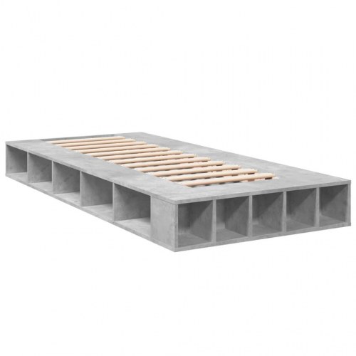 Sengeramme 90 x 200 cm med opbevaringsrum - betongrå