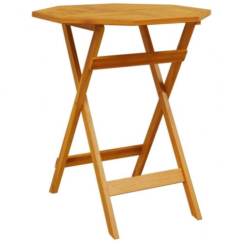 Foldbart havebord Ø70x75 cm massivt akacietræ