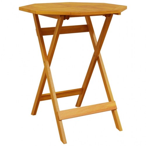 Foldbart havebord Ø70x75 cm massivt akacietræ