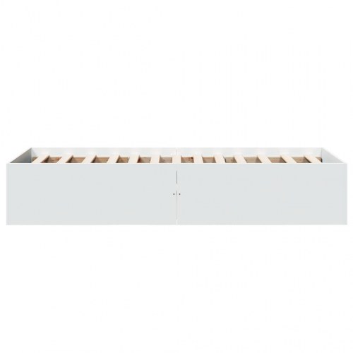Sengeramme 90 x 190 cm i konstrueret træ - hvid