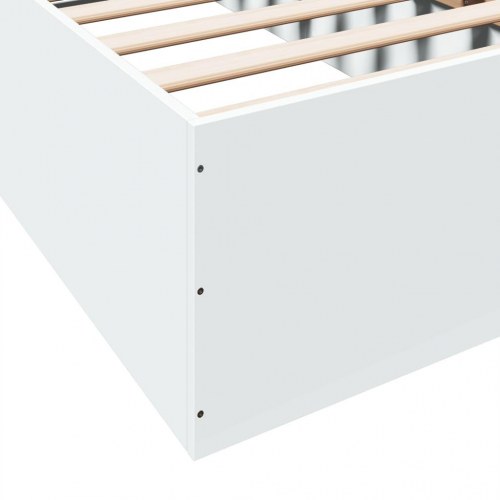 Sengeramme 90 x 190 cm i konstrueret træ - hvid
