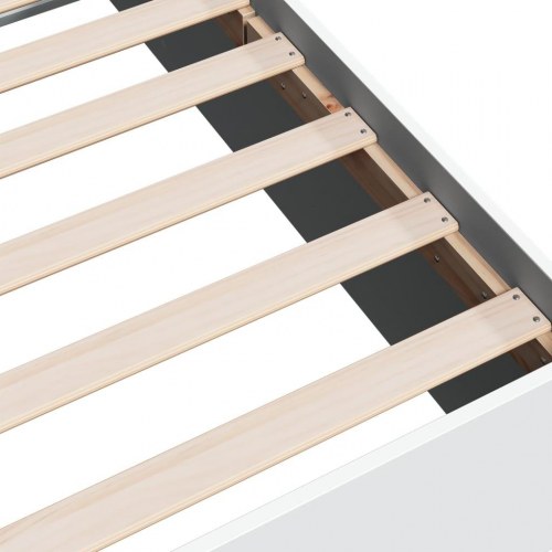Sengeramme 100 x 200 cm i konstrueret træ - hvid