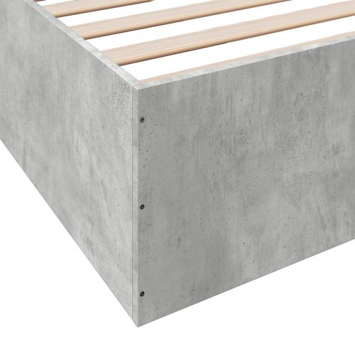 Sengestel 180x200 cm konstrueret træ betongrå