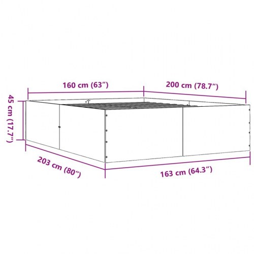 Sengestel 160 x 200 cm - hvid