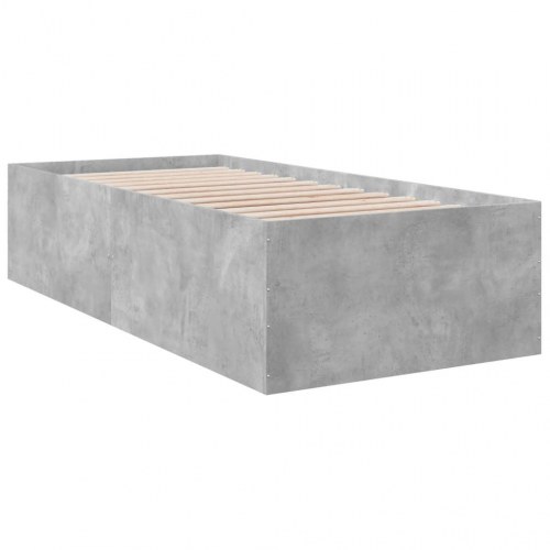 Sengeramme 100 x 200 cm i konstrueret træ - betongrå