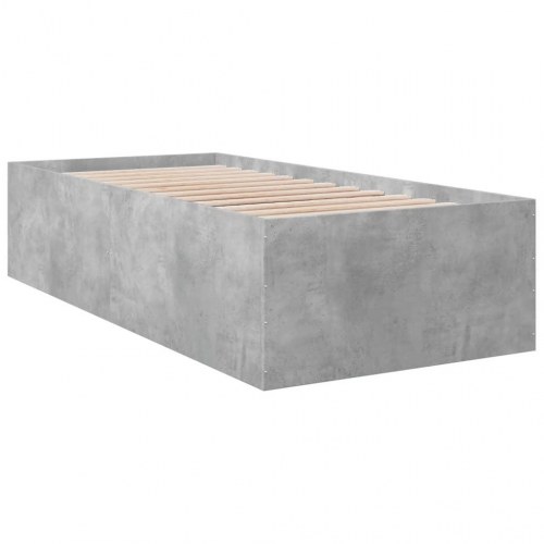 Sengeramme 100 x 200 cm i konstrueret træ - betongrå
