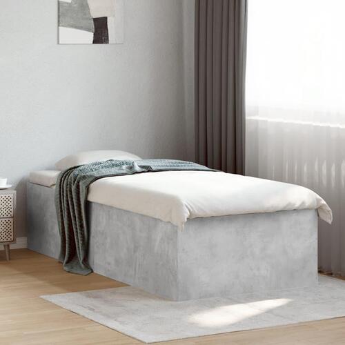 Sengeramme 90x190 cm konstrueret træ betongrå