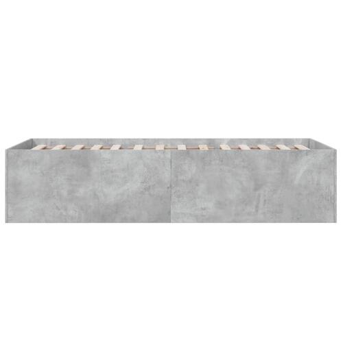 Sengeramme 90x190 cm konstrueret træ betongrå