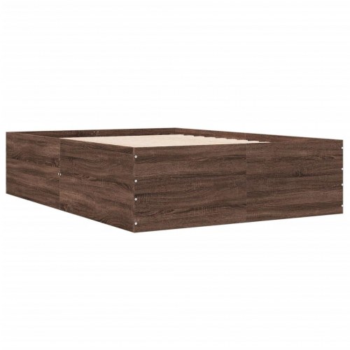 Sengestel 135 x 190 cm i brun eg