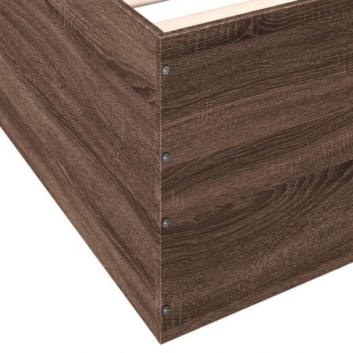 Gulvsengramme brun eg 90 x 190 cm