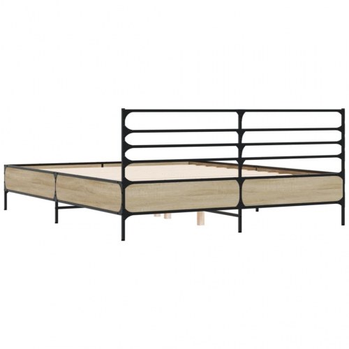 Sengestel 150 x 200 cm med hovedgavl - sonoma-eg