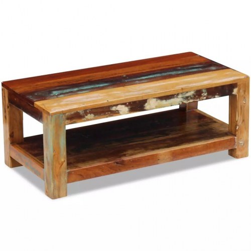 Sofabord 90x45x35 cm massivt genbrugstræ