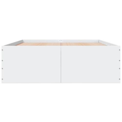 Sengestel 120x200 cm konstrueret træ hvid