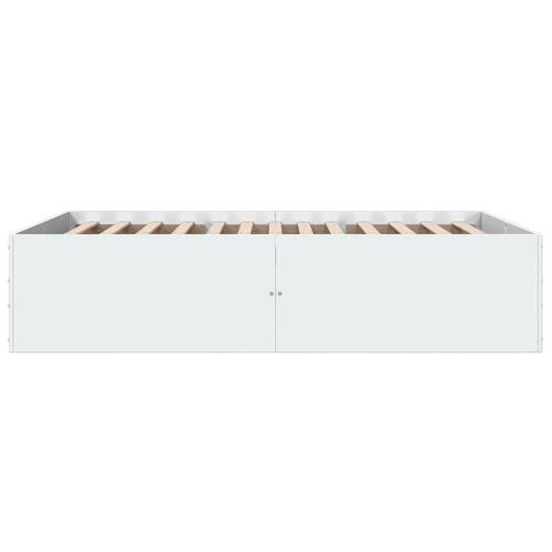 Sengestel 120x200 cm konstrueret træ hvid