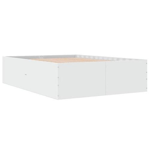 Sengestel 120x200 cm konstrueret træ hvid
