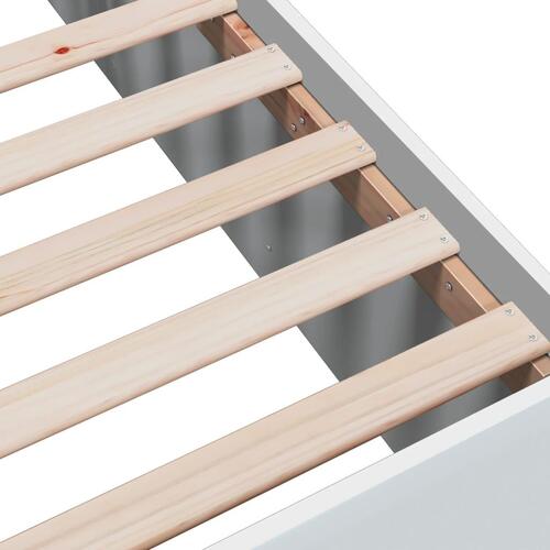 Sengestel 120x200 cm konstrueret træ hvid