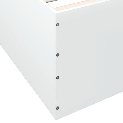 Sengestel 120x200 cm konstrueret træ hvid
