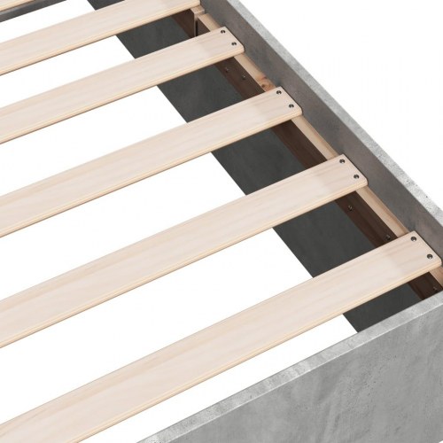 Sengeramme 100 x 200 cm i konstrueret træ - betongrå