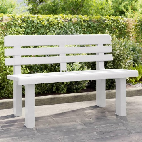 Havebænk 110x52x71 cm polypropylen hvid