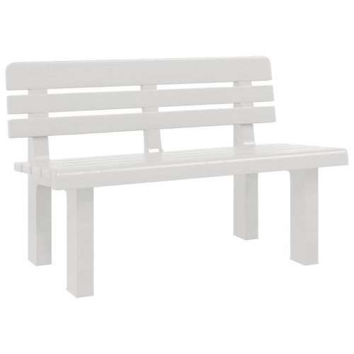 Havebænk 110x52x71 cm polypropylen hvid