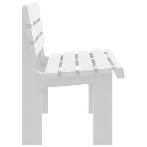 Havebænk 110x52x71 cm polypropylen hvid