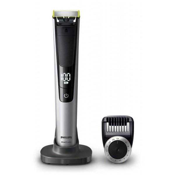 Genopladelig elektrisk barbermaskine Philips QP6520/20 ONEBLADE Sort Sølvfarvet