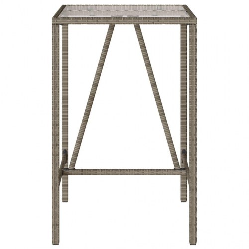 Barbord til haven i polyrattan 70 x 70 x 110 cm grå