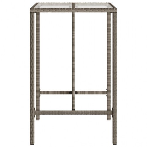 Barbord til haven i polyrattan 70 x 70 x 110 cm grå