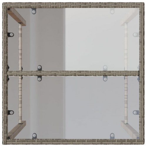 Barbord til haven i polyrattan 70 x 70 x 110 cm grå