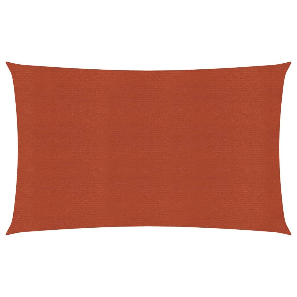 Solsejl 3x6 m 160 g/m² HDPE terrakotta billede